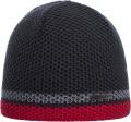 Unisex Frost Strickmütze GRAFIT/ROT