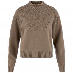 Damen Övik Solid Jacquard Knit Pullover 